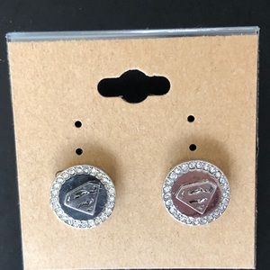 Silver & Stone Large Superman Studs
